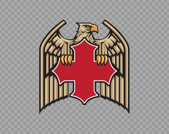 Decal Sticker Military German Eagle mythological army W9X82