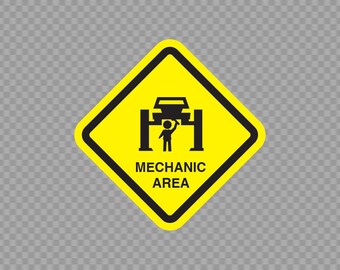 Decal Sticker Mechanic Area Sign car repair custom garage engineer speed race X4853