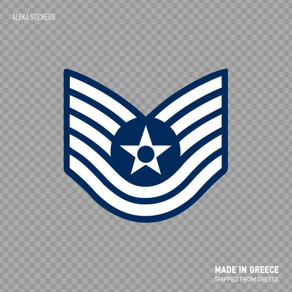 U.S. Air Force Enlisted Rank - Technical Sergeant Tsgt - Svg, Png Works on Laser, Cricut or Cnc