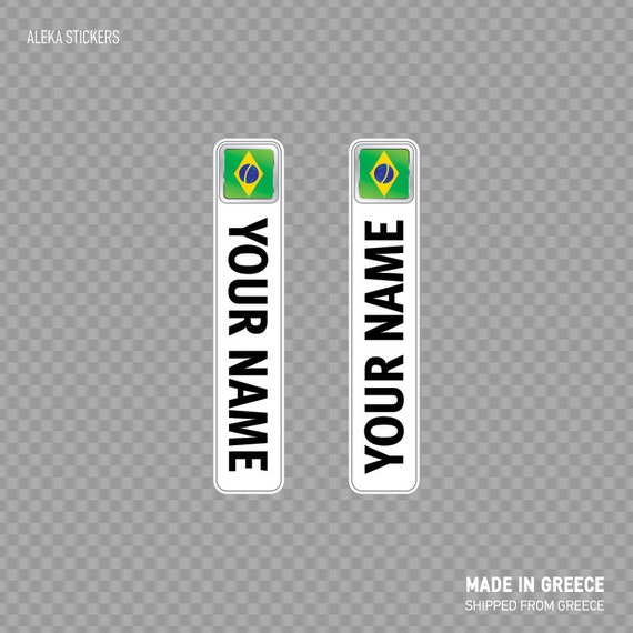 Decal Sticker Bicycle Mountain Bike Name Label Flag Brazil Etsy