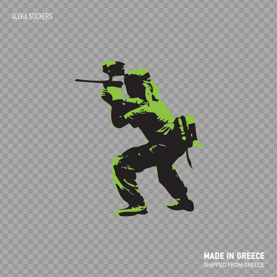 Decal Sticker Paintball Figure Aggression Attack Strategic Etsy