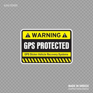 Sticker Sticker Warninh Gps beschermd preventie teken gestolen voertuig beveiliging veiligheid informatie motorfiets monteur X4RS5