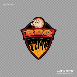 Sticker Sticker Bbq Barbeque originele Amerikaanse recept varken slagerij Burger & Steak eten restaurant decoratie W7598