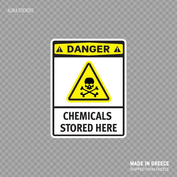 DANGER POISON Decal Stickers – 2-Pack, Self-Adhesive, Glossy Safety OH&S Decals