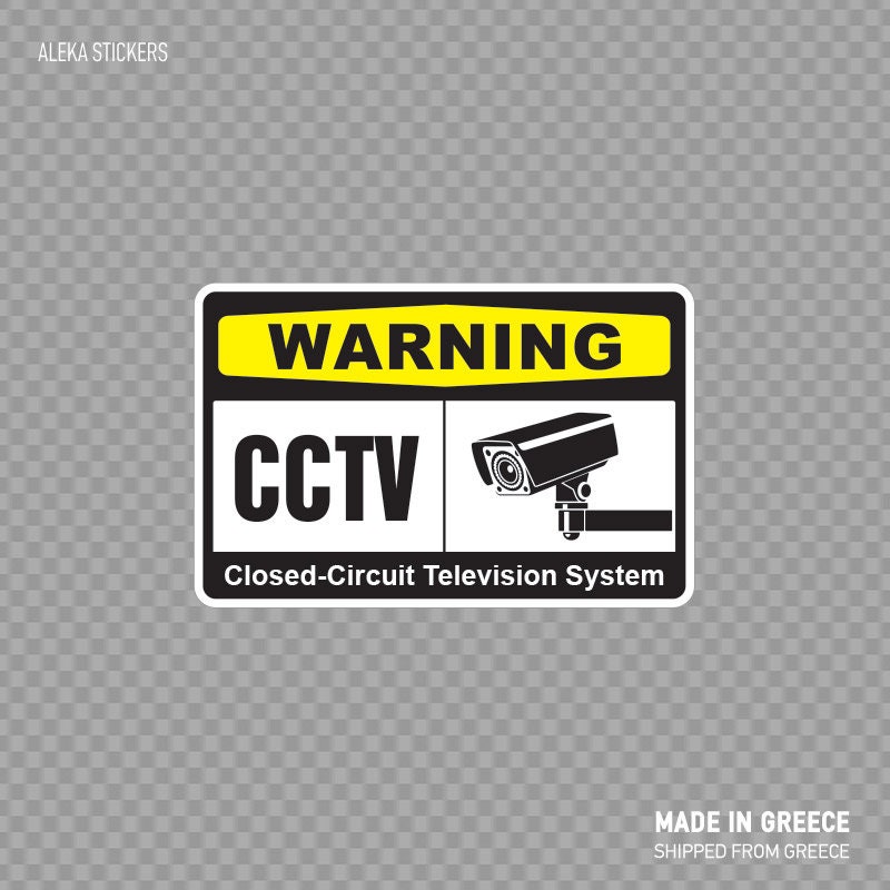 Decal Sticker Warning Cctv Video Surveillance Closed-Circuit Television System safety sign Quality signage Private area Top Quality X4X42