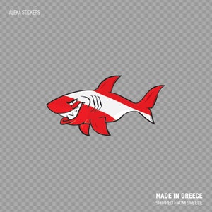 Decal Sticker Cartoon Scuba Flag Hai Tauchen Taucher Taucher Unterwasser Top Qualität Druck Boot ZZ775