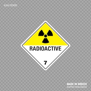 Sticker Sticker classificatie gevarenklasse 7: Radioactieve veiligheid teken Top kwaliteit afdrukken X8852