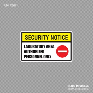 Aufkleber Aufkleber Sicherheit Hinweis Labor Bereich Authorized Personnel nur Sicherheit Zeichen privaten Bereich Industrie verboten Eintrag X4X5X