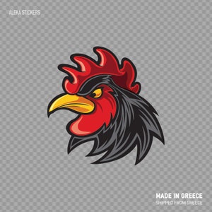Decal Sticker Black haan Cockerel Gallus figuur Restaurant decoratie brute cook voedsel pittige W9X73