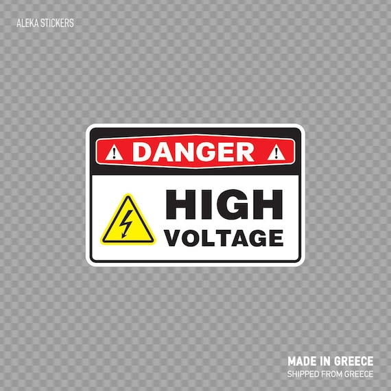 Decal Sticker Danger High Voltage Electricity safety sign | Etsy