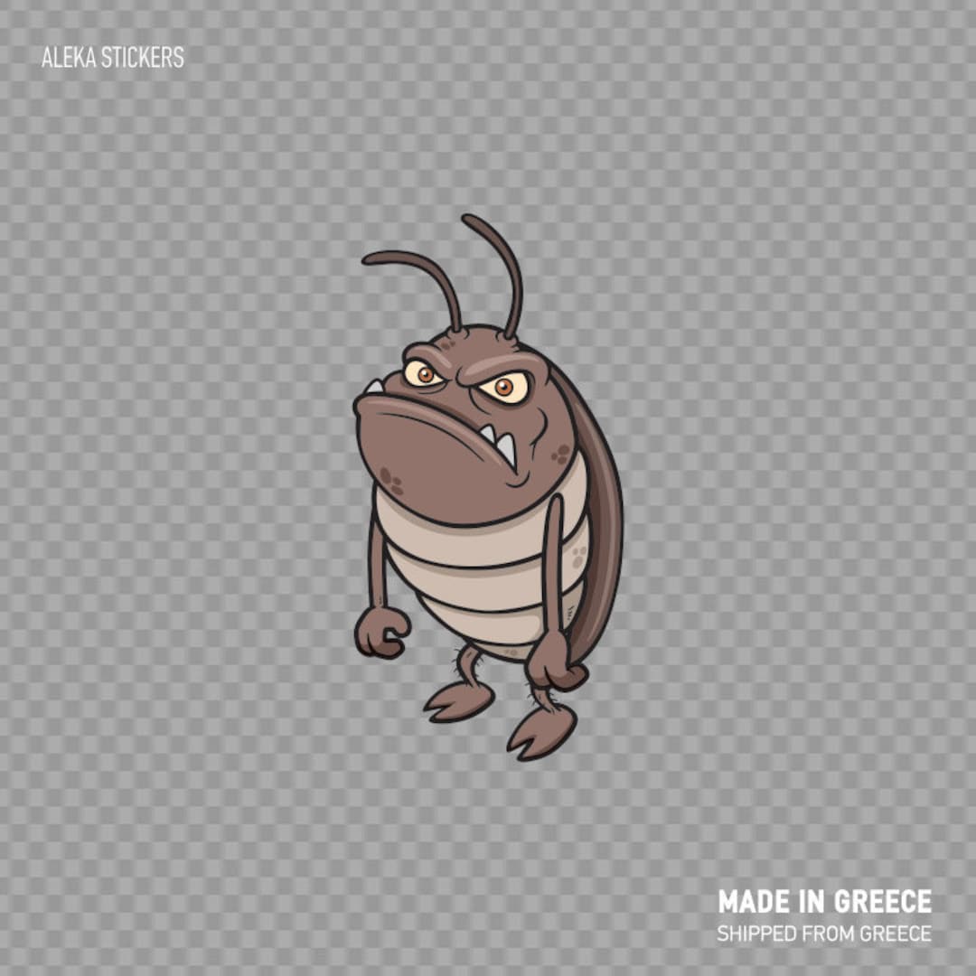 Decal Sticker Cockroach Cartoon Disgusting Insect Fear Angry - Etsy Decal Sticker Cockroach Cartoon Disgusting Insect Fear Angry - Etsy