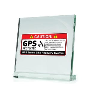 GPS Protected Fahrradaufkleber | Gestohlene Fahrrad-Recovery-System-Aufkleber | Wetterfest und langlebig