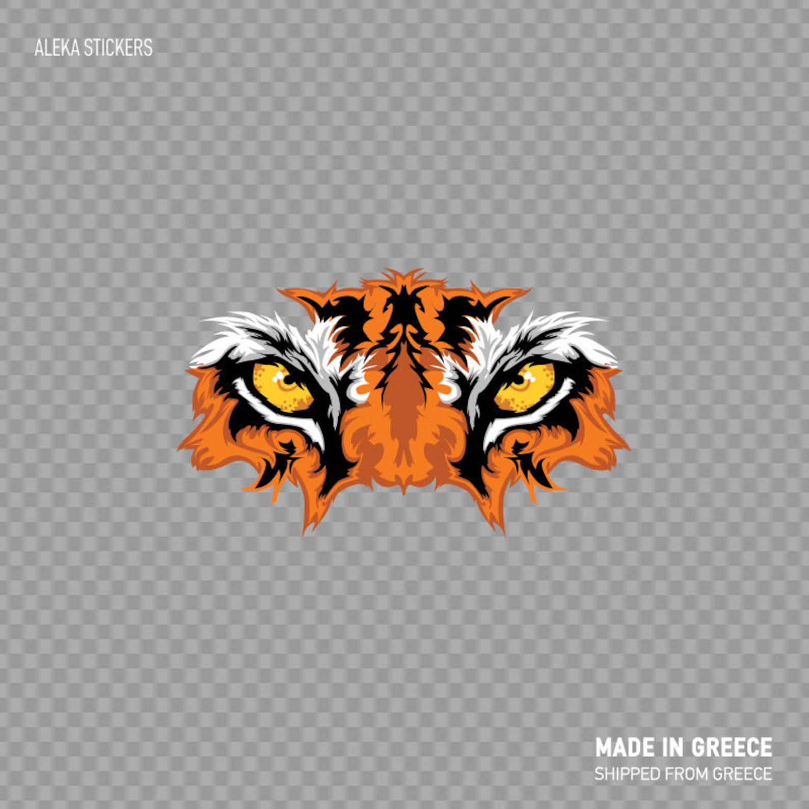 Decal Sticker Eye Of The Tiger helmet motorcycle motorbike Etsy
