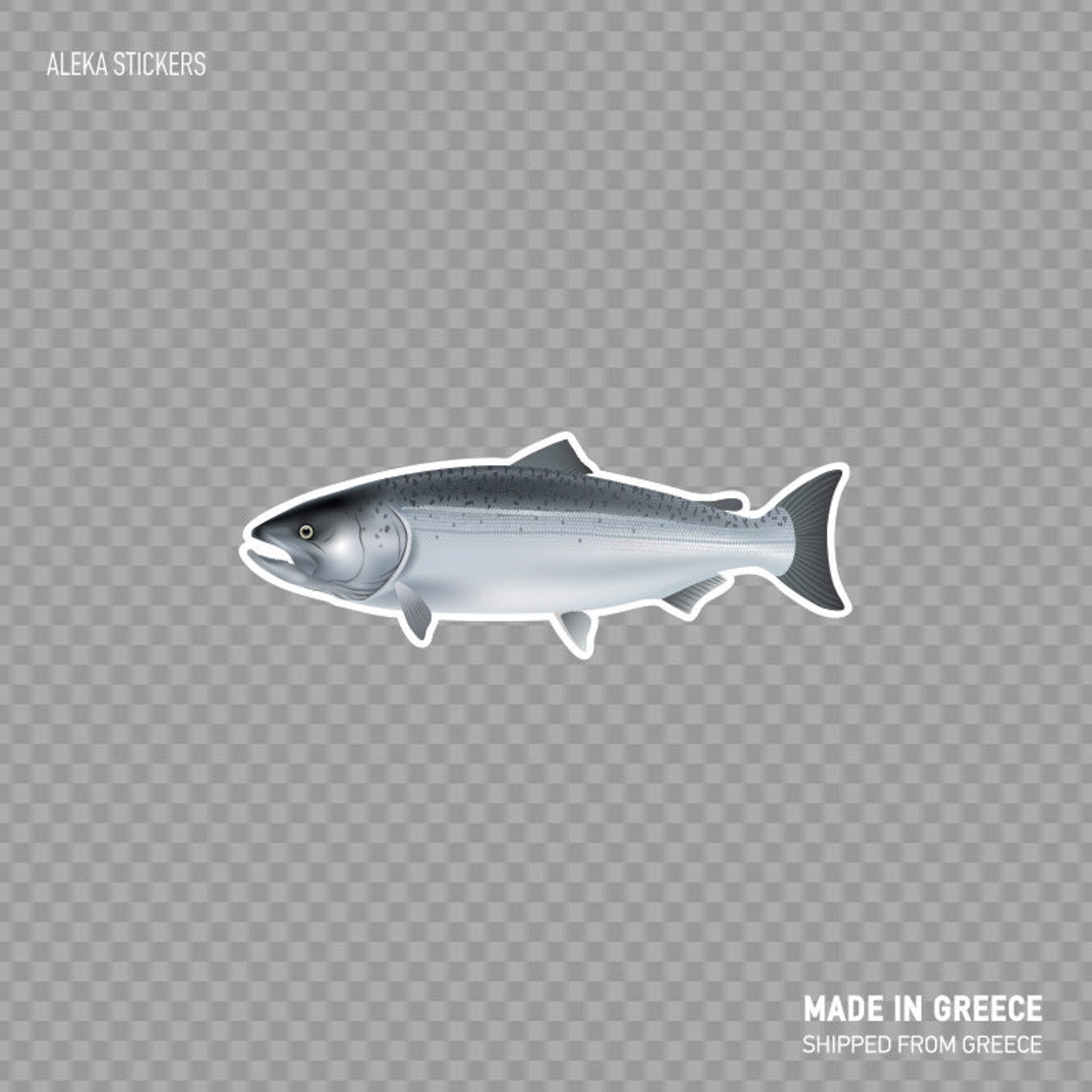 Decal Sticker Salmon Fish Boat Decoration Bait the Hook Etsy