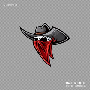 Sticker autocollant tête de mort Cowboy voleur briser le gang de loi vinyle de qualité haut de Cowboy ZE48X