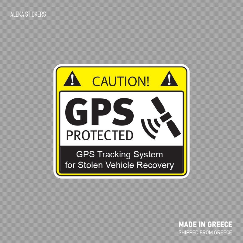 Autocollant de voiture GPS tracker - autocollant anti-vol - 4 pièces