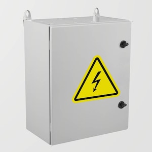 Waarschuwingssticker hoogspanning – gewaagde gele en zwarte veiligheidssticker voor elektrische gevaren, duurzaam vinyl, waterdicht X4242