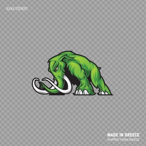 Mammut Vinyl Aufkleber - Uralter Elefant Illustration mit einem Hauch von Afrikas aggressiver Vitalität XR4ZE