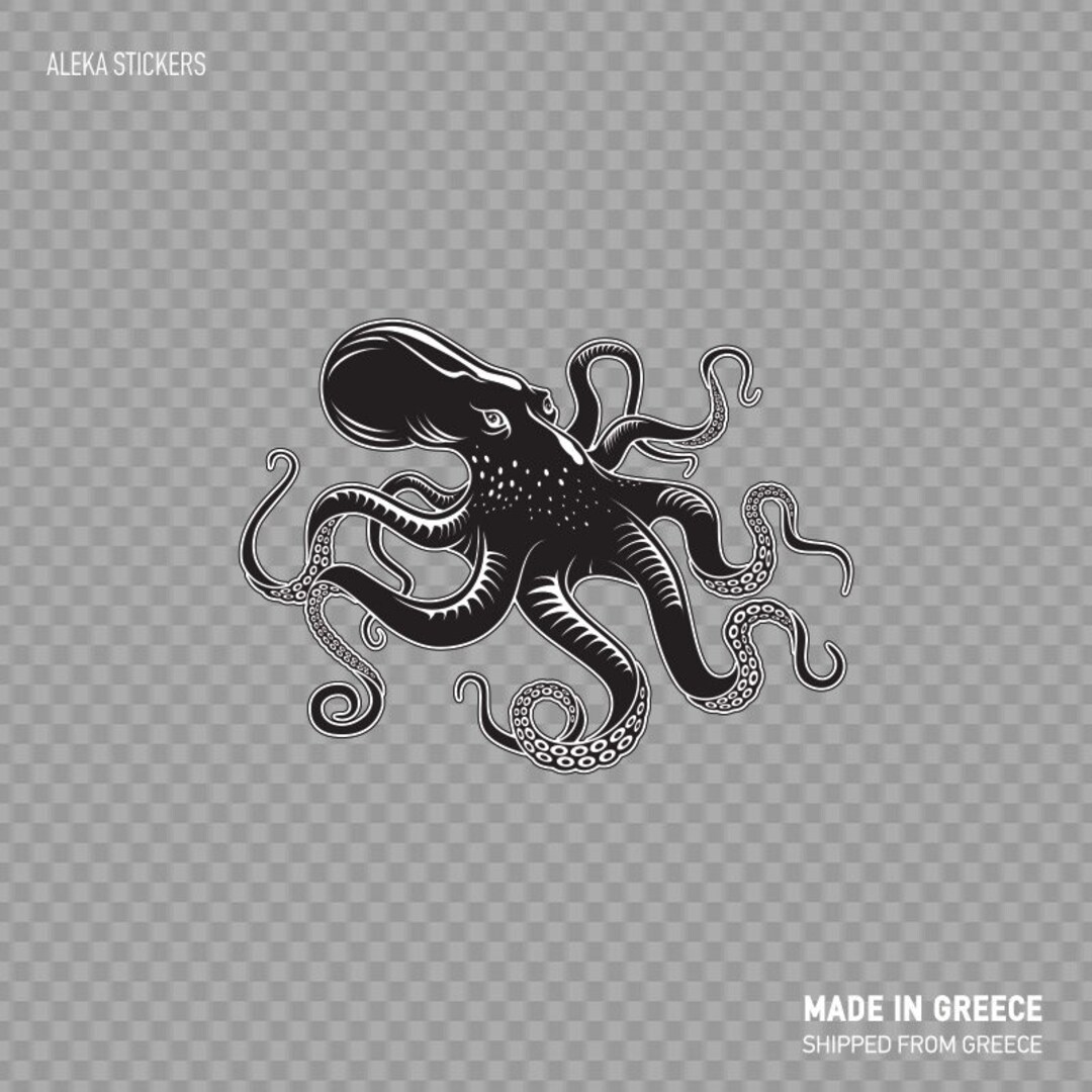 Decal Sticker High Detailed Octopus Design Boat Decoration Dive Fishing ...