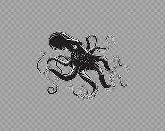 Aufkleber Sticker hoch detaillierte Octopus Design Boot Dekoration Tauchen Angeln Shop Dekoration Fischer Ozean Meer Leben Salzwasser Unterwasser 22XX8