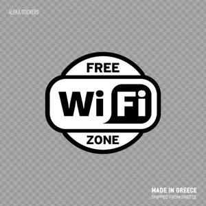Sticker Sticker Wifi vrije Zone Internet web communicatie Wi-Fi draadloze LAN netwerken netwerken X2ZZ9