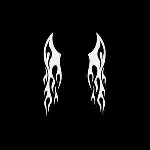 Sticker Paire de Power Racing Flames pour casque de moto de qualité supérieure, décoration de jet ski pour voiture ZE675