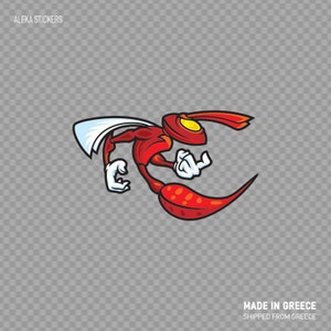 Decal Sticker Red Hornet Wasp  Aggressive Brutal Cartoon honey helmet power speed Motorbike Car Helmet ATV Decoration XXWRS