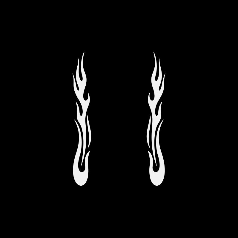 Decal Sticker Pair of Flames Easy Rider Car Decoration Helmet ...