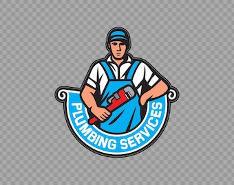 Decal Sticker Plumbing Services Sign job worker solution store decoration Durable Decal for Plumbers, Toolboxes, Vans, and Businesses X3388