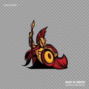 Sticker autocollant Lacédémone guerrier spartiate armée Sparte grandes cités état de Grèce antique légendaire ZKXZK d’Arts martiaux