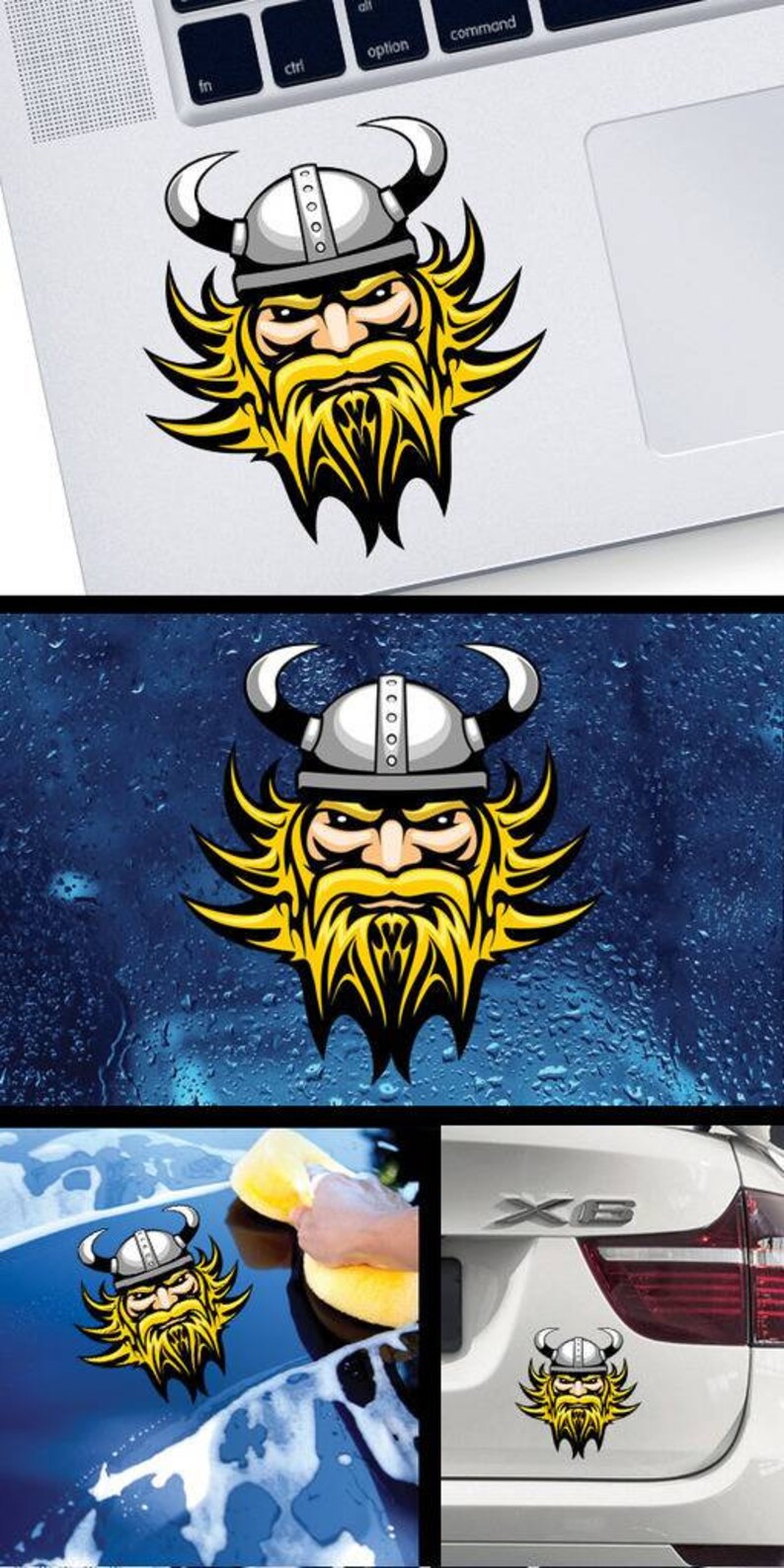 Decal Sticker Warrior Viking Celtic corsair viking warrior Valhalla Odin Valhöll legendary ZKXW8 image 2