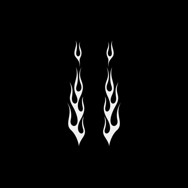Decal Sticker Pair of Flames ATV Car Decoration Easy Rider Helmet ...