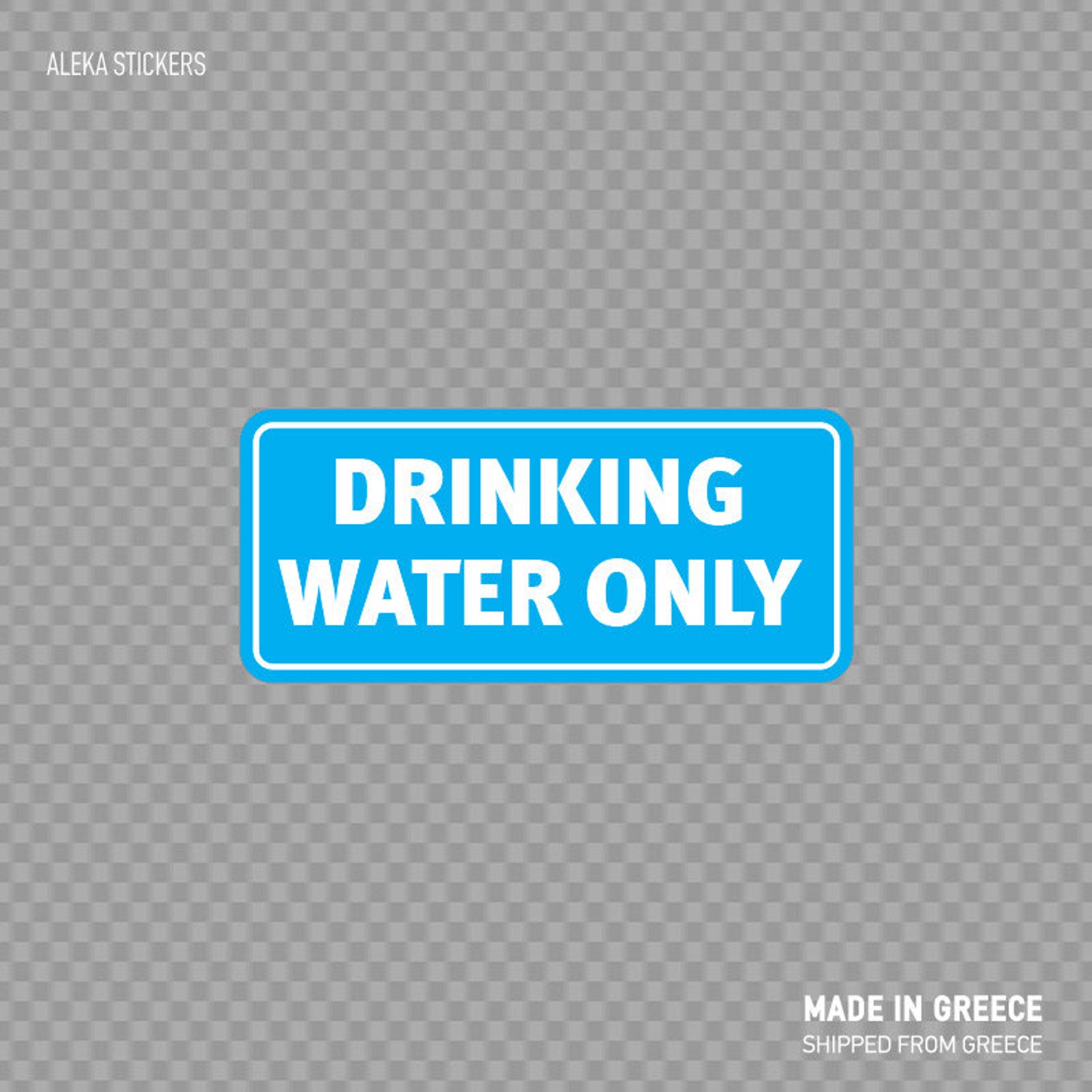 Decal Sticker Drinking Water Only Safety Sign Quality Signage Etsy