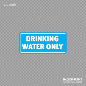 Sticker Sticker drinkwater alleen veiligheid teken kwaliteit AV duidelijke richtsnoeren X9646