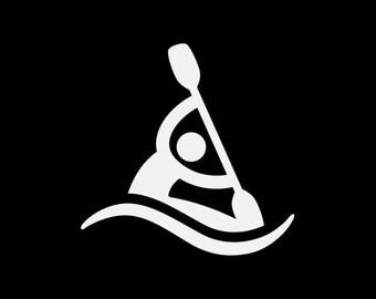 Decal Sticker Canoe Kayak Figure sports sea lake adventure physical condition Waves ZKX66