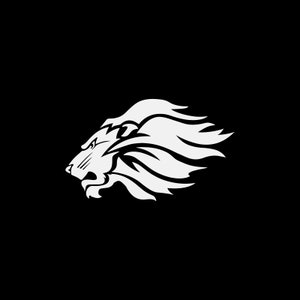 Sticker Lion Head grote kat Felidae katachtige King savanne Sub-Sahara Afrika Zwart-wit ZZ923