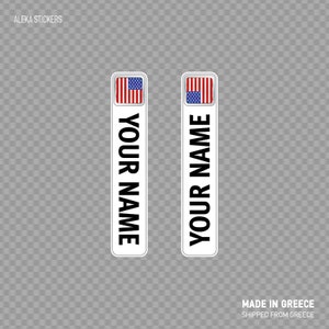 Sticker autocollant vélo VTT étiquette nom drapeau Etats-Unis VTT cyclisme vinyle laminé X482X
