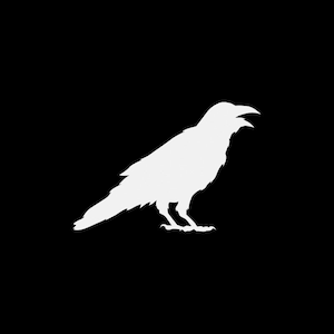 Autocollant autocollant Crow Figure oiseau corbeau noir X5542