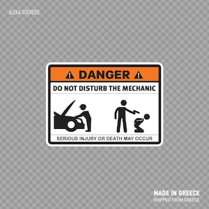 Funny Car Service Decal sticker - Verander uw garage in een comedy-zone voor enthousiaste monteurs X3626