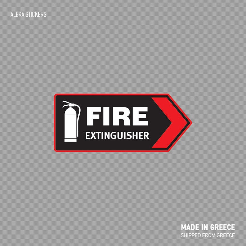 Decal Sticker Fire Alarm Emergencies Signs Fire Extinguisher Etsy