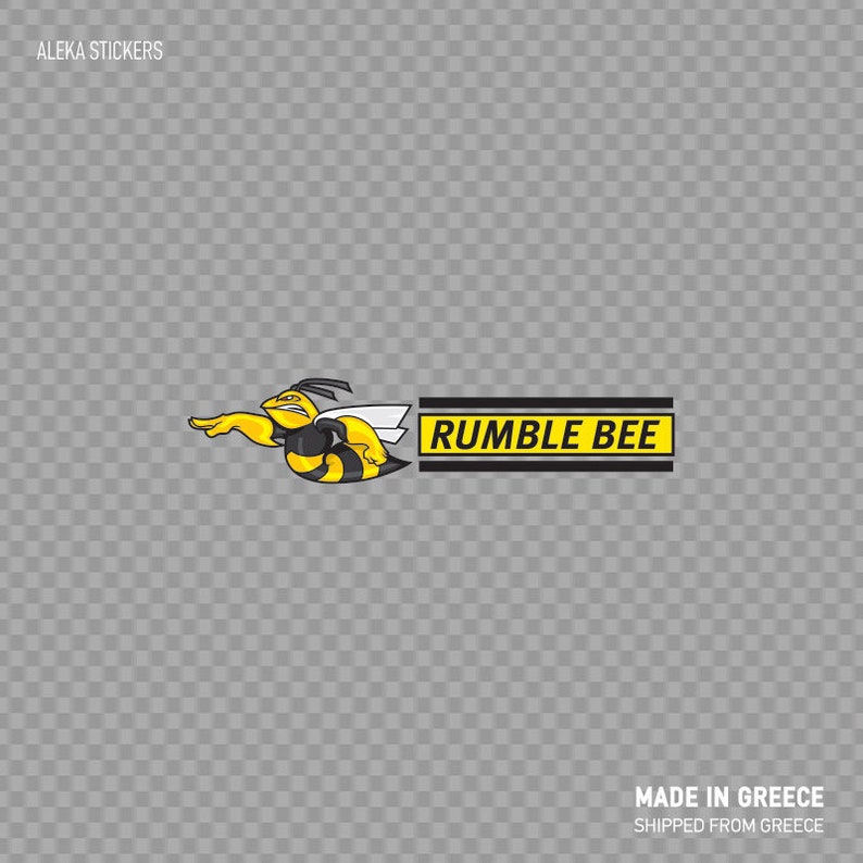 Decal Sticker Rumble Bee Aggressive honey insect racing speed image 0.