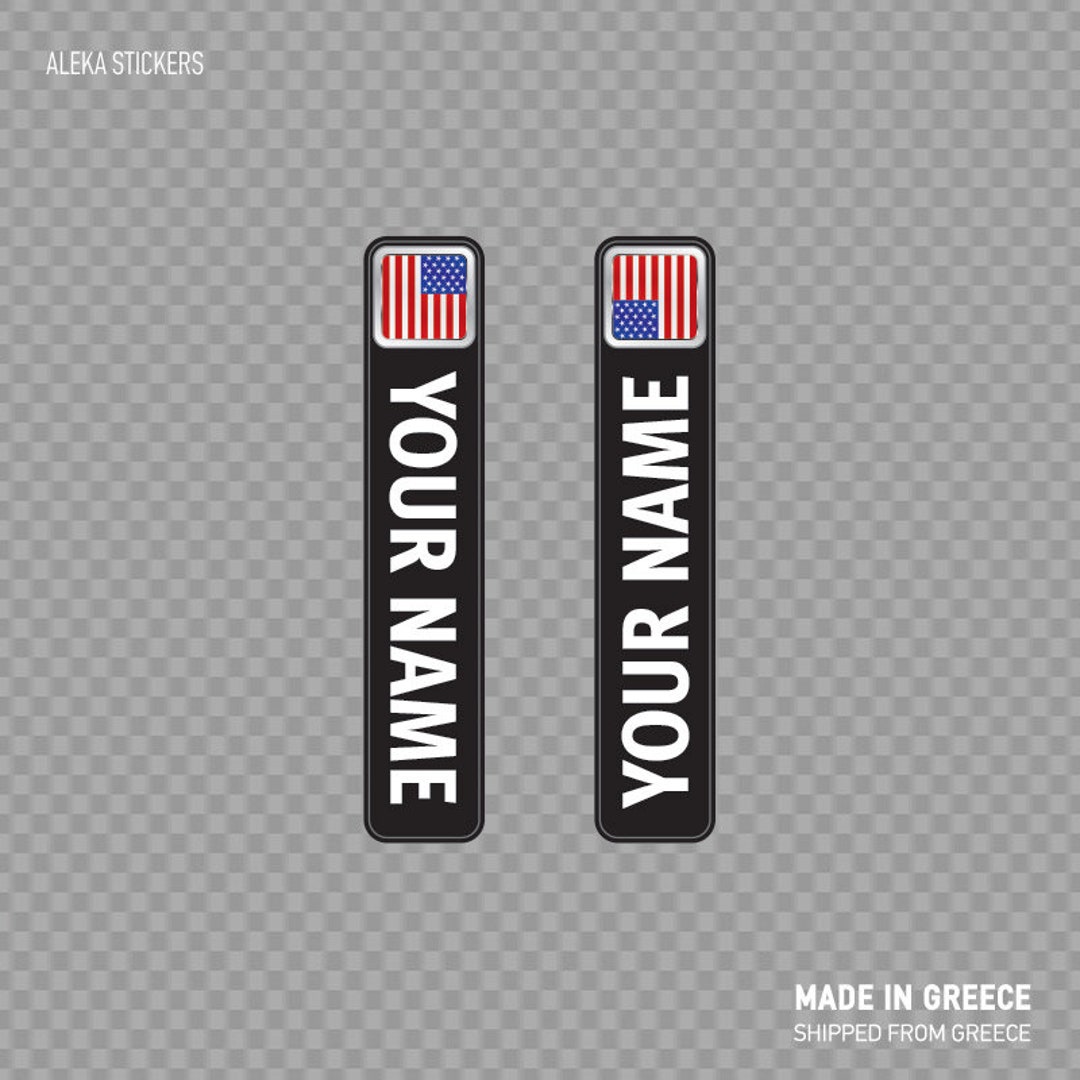 Decal Sticker Bicycle Mountain Bike Name Label Flag Usa Bicycle Cycling