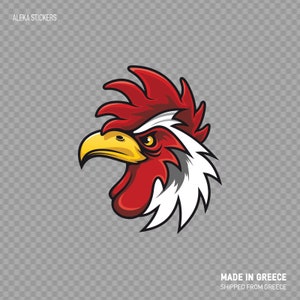 Sticker Sticker witte haan Cockerel Gallus figuur boerderij winkel Restaurant dierenwinkel decoratie waterdicht weerbestendige indoor outdoor XR3ZZ