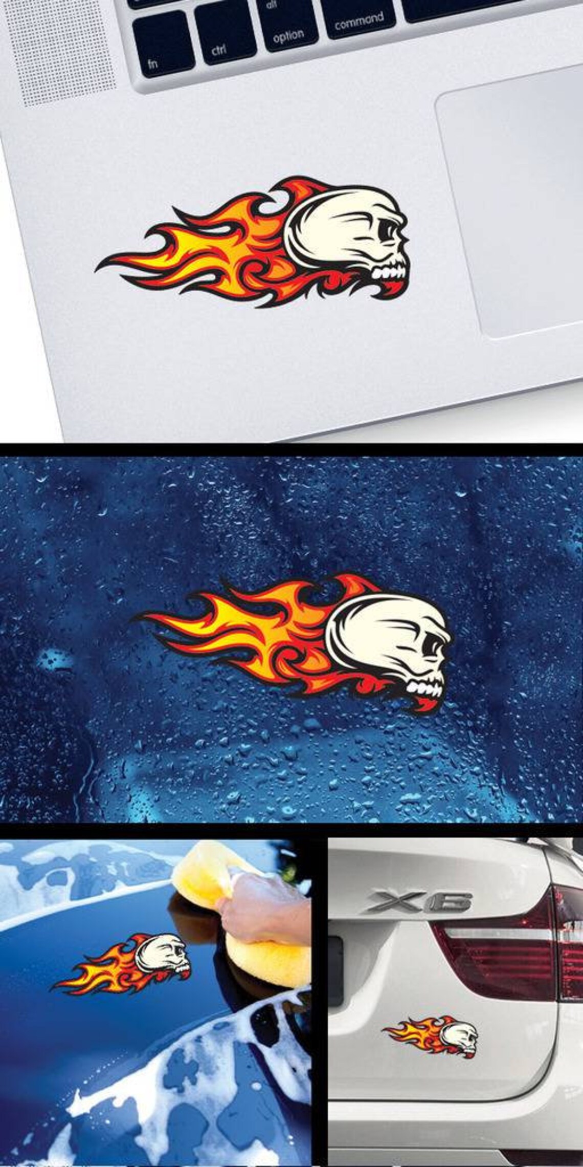 Caldo Cranio Fiamma Fuoco - Icone Segno E Simbolo - Foto 10