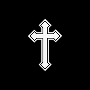 Adesivo decalque com cruz gótica em negrito | Adesivo de vinil de alta qualidade para decoração religiosa e inspiradora | Perfeito para carros, laptops e paredes ZK626