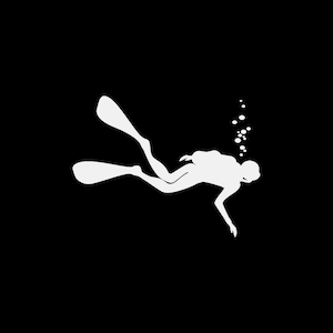 Calcomanía adhesiva Diver Scuba apnea, buceo libre, esnórquel, fusiles de buceo, caza de agua, máscara de buceo, aletas para freedive ZZ832