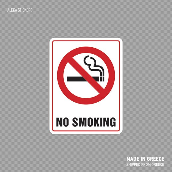 Designated Smoking Area W Left Arrow Vinyl Sticker Decal 8