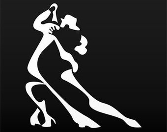 Decal Sticker Tango Dancers contest dance leisure practice training spirit argentino spanish latin duet couple ZK459