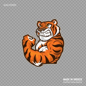 Decal Sticker Power Tiger Bodybuilding Roaring top quality vivid colors ZZ95X