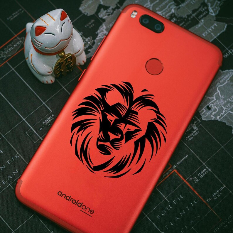 Decal Sticker African Lion Head Engraved Big Cat Feline King Savanna ...